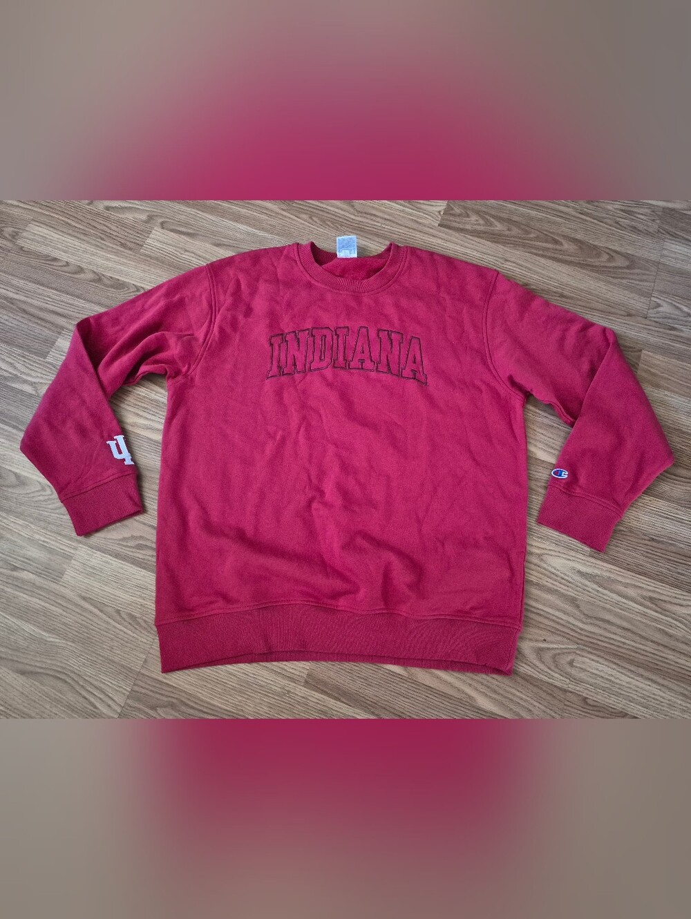 Champion Indiana University Men's Red Crewneck Sweatshirt